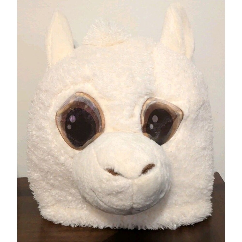 Llama Halloween Costume Mascot Cosplay Furry Mask Over Head